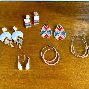 Earring loot. Plunder, jewelmint, large hoop earrings. All shown.